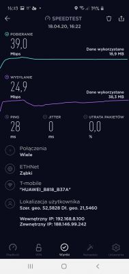 Wybór operatora LTE: T-mobile vs Orange, testy z Huawei B818