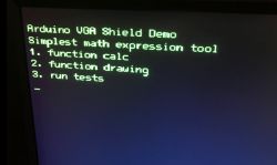 Arduino VGA Shield wraz z mini demkiem - parsing i rysowanie wykresów funkcji