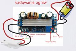 Podłączanie 2 ogniw 18650 szeregowo do radyjka - układ BMS 2S 8A jako ładowarka