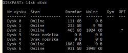 BIOS, MX500, WIN7/10 - WIN10 nie staruje, niewidoczny w BIOS, widoczny w WIN7