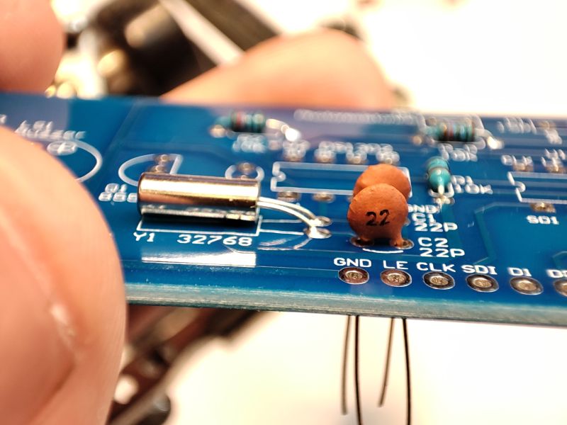 Self-assembly kit LED clock CAI-201 STC8G1K17 + DS1302 with housing