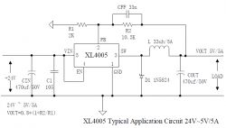 Description of the step down converter based on the XL4005
