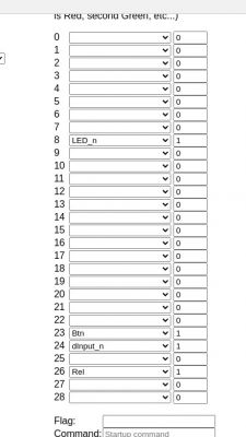 Form with dropdown fields and labels, containing values from 0 to 28.