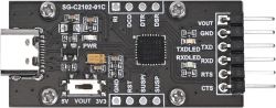 UART Programmer Module with Micro USB Port UART programmer module with micro USB port and pins on the board.