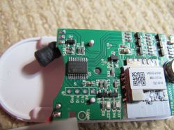Tuya PIR Device Circuit Board Circuit board with microprocessor and Wi-Fi module.