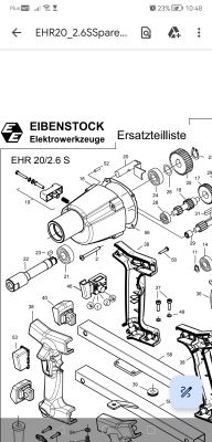 Schemat części zamiennych mieszadła Eibenstock EHR 20/2.6 S