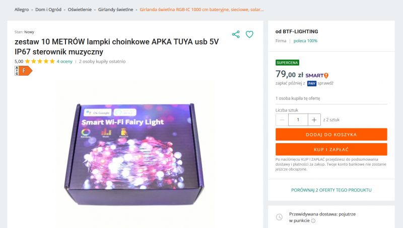 Smart Wi-Fi Fairy Light with Tuya App Smart Wi-Fi Fairy Light Christmas light set with Tuya app.