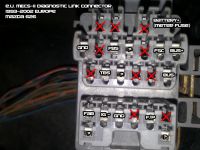 Mazda 626 V GF (1999) - Flash Diagnostics: Connecting Diode to Diagnostic Socket - Pin Settings