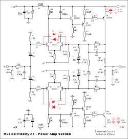Klon musical Fidelity a1 - Pali tranzystor 2sa1941 na końcówce.