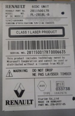 Odczytywanie pre code z radia Carminat DVD w Renault Laguna III za pomocą Can Clipa lub Renolinka