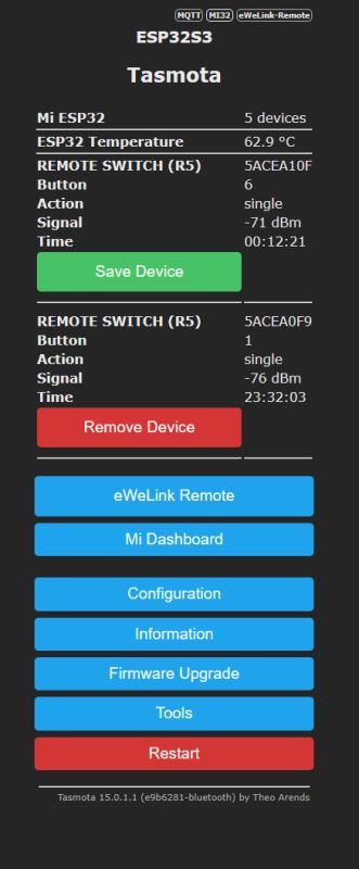 MQTT Configuration for Sonoff R5 in Home Assistant Screenshot of MQTT integration setup for Sonoff R5 in Home Assistant, showing state topic and value template settings.