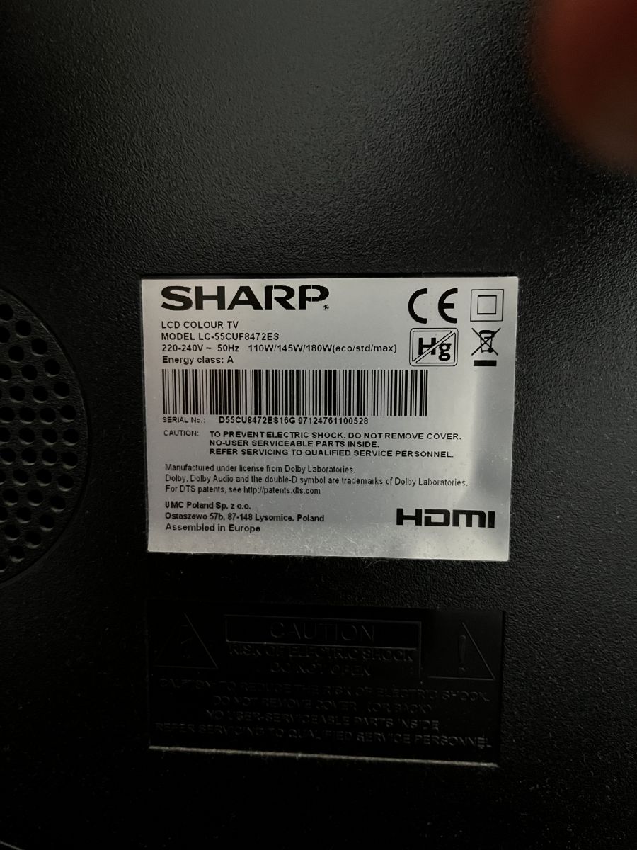 Szukam firmware do telewizora Sharp LC55CUF8472ES instalacja i