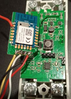 CB3S module connected with wires to a PCB with electronic components