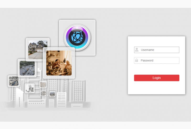 Ekran logowania do panelu konfiguracyjnego kamery IP