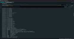 Arduino IDE screen showing music playback logs.