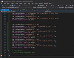 Screenshot of Visual Studio code editor showing a C code snippet in the openBeken_win32_msvc2017 project.