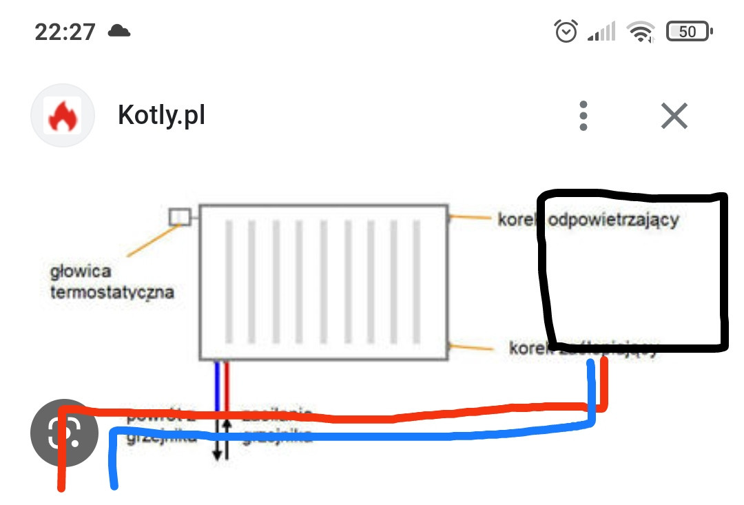 [Rozwiązano] Połączenie dwóch grzejników dolne podłączenie cv