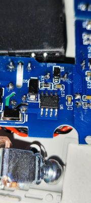 PCB with Electronic Components Close-up of a PCB with electronic components.
