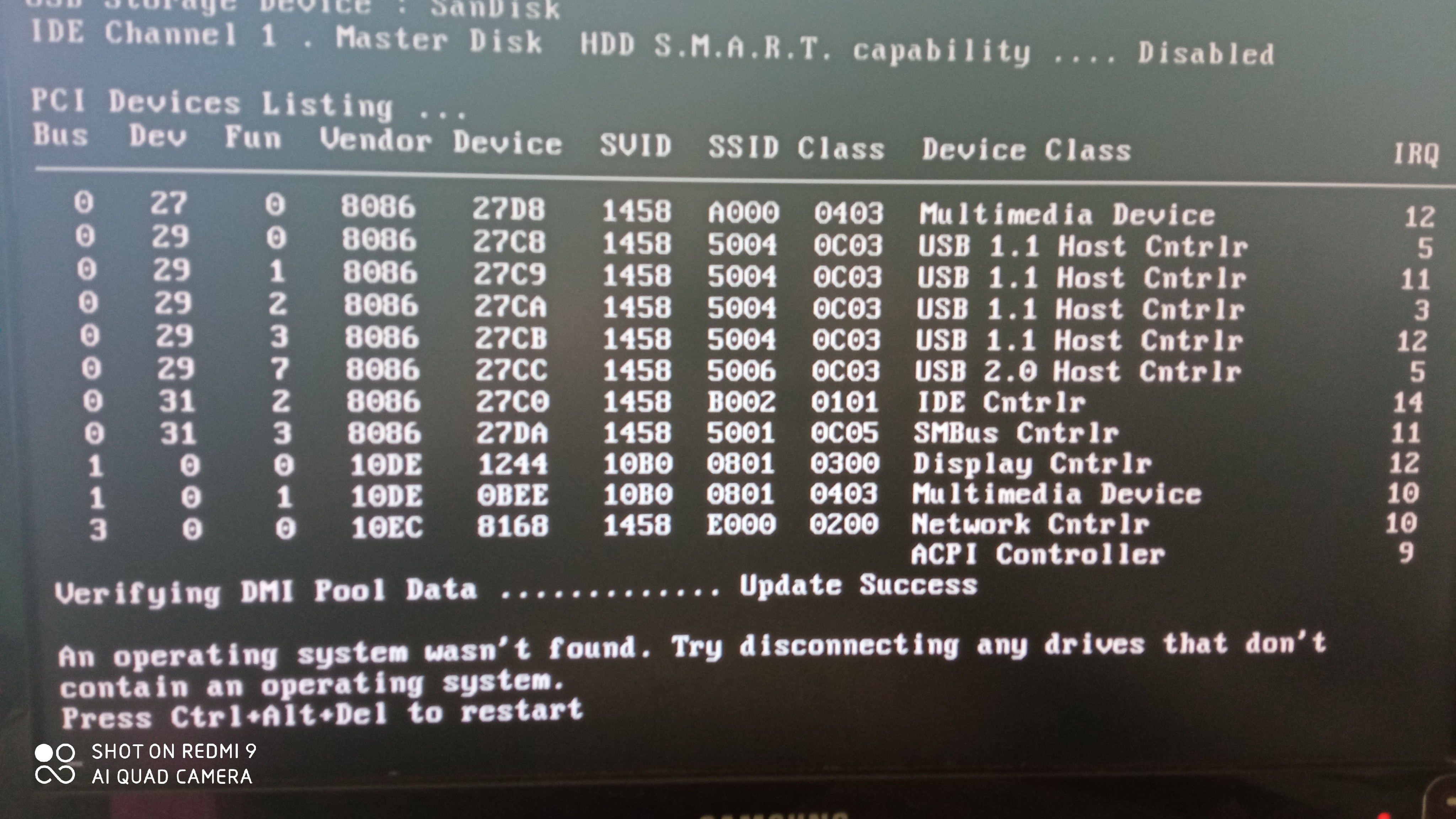 Invalid partition table na nowym dysku WD Blue 500GB po zmianie płyty