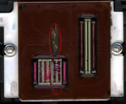 Spalona głowica PIXMA IP3000 Spalona głowica PIXMA IP3000