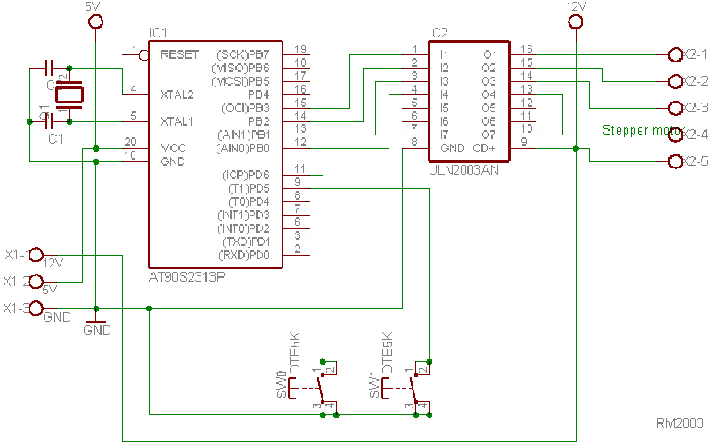 Sterowanie silnikiem krokowym przy użyciu attiny2313