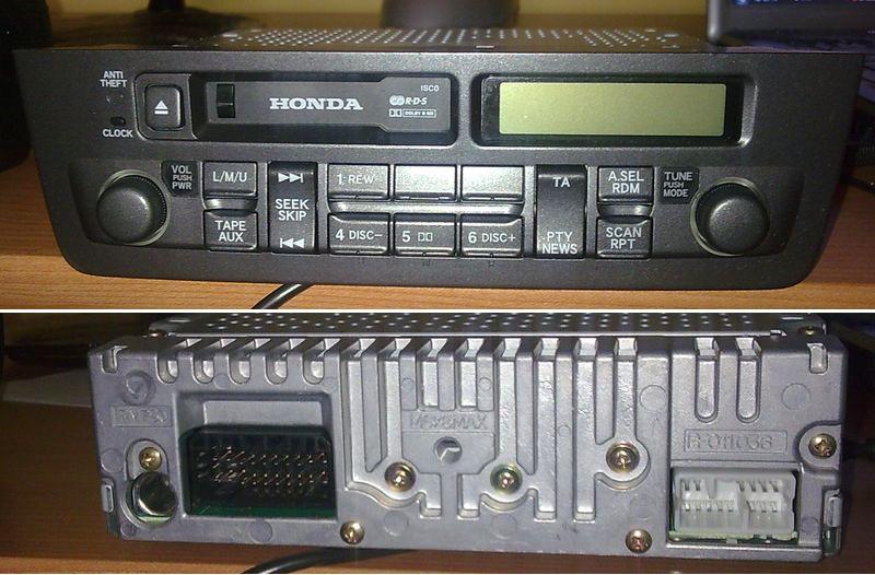 Radio Honda 1SCO, martwe, miga AntiTheft elektroda.pl