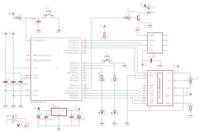 Atmega8-16PU + SHT11 + LCD2x16 + LED + SWITCH2