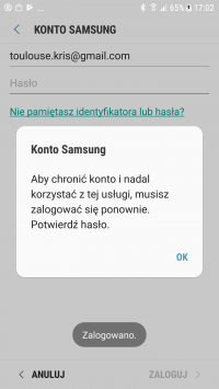 Samsung Galaxy S6 - Bezustanne logowanie się do konta Samsung na Galaxy S6. Samsung Galaxy S6 - Bezustanne logowanie się do konta Samsung na Galaxy S6.
