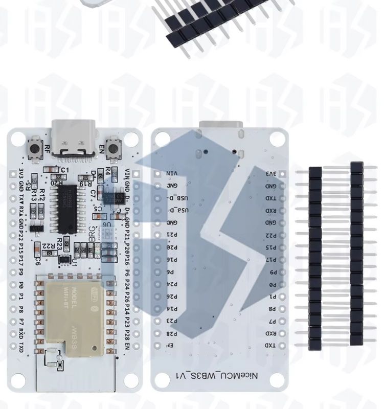 NiceMCU WB3S WiFi+Bluetooth Development Board NiceMCU WB3S development board with pin headers