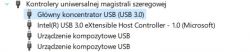Lista urządzeń USB w menedżerze urządzeń na laptopie