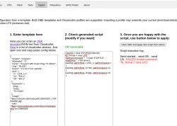 Screenshot of OBK template configuration tool with a script execution error.