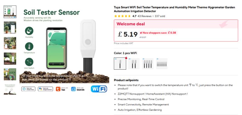 Tuya/IHSENO T1-U-HL Soil Tester Sensor: BK7238, MindMotion 32G0001 TuyaMCU, HGSEMI C5551 Analysis
