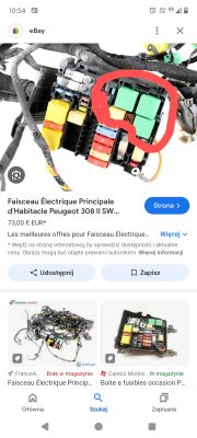 Panel z bezpiecznikami i przekaźnikami w samochodzie Peugeot 308 II SW.