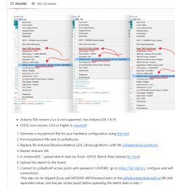 Instructions for configuring Arduino IDE and ESP32 for the yoRadio project.