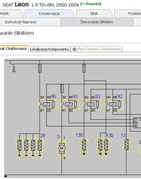 Leon ARL 1.9 TDI 150km - pinout sterownika/brak wysterowania przekaznika swiec