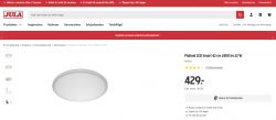 Advertisement for Anslut Smart LED Ceiling Light on Jula Website Jula store webpage featuring an advertisement for the Anslut 42 cm 22 W Smart LED ceiling light.