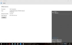 Ekran ustawień sieci Wi-Fi z informacjami o kartach sieciowych Intel.