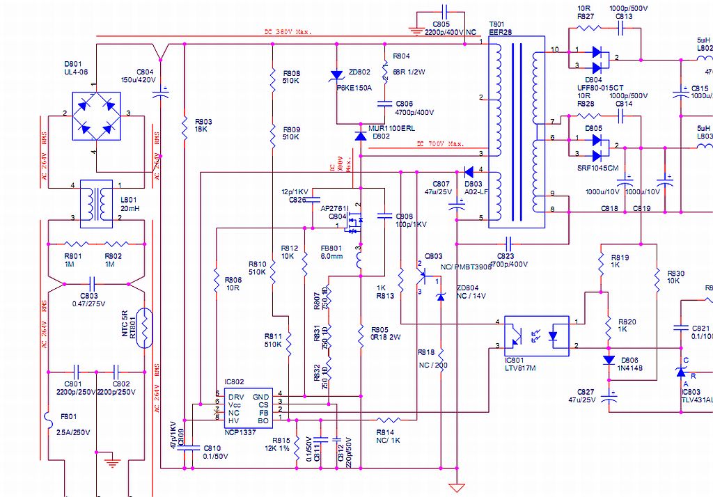 Схема блока питания viewsonic vx2235wm