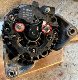 Regeneracja alternatora Bosch 100 - co zrobić z pozostałymi nakrętkami?