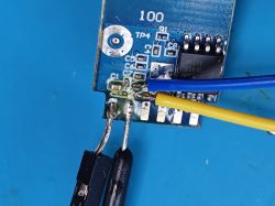 Electronic Module with Soldered Wires Electronic module PCB with attached wires