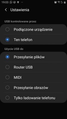 Samsung S3 jako dysk w Win 10 - jak ustawić? Debugowanie włączone