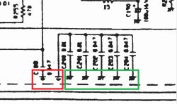 Alan 87 - szum, brak nadawania/odbierania, dioda RX/TX na czerwono, brak napięcia na TP2