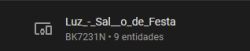 Thumbnail with photo icon and text “Luz_-_Sal_o_de_Festa BK7231N • 9 entidades”
