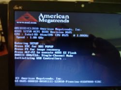 ASUS Eee PC 1215N - wisi na ekranie startowym POST. ASUS Eee PC 1215N - wisi na ekranie startowym POST.