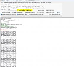 Screenshot of BK7231 Easy UART Flasher program showing error messages.