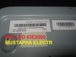 IRIS LED 43E2000 (SPI) Dump: Mark IRIS, Model LED 43E2000, Chassis 5800-A6M39T-1P00, RDL430FY Panel