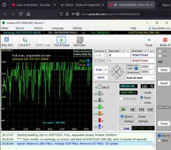 Wykres prędkości odczytu dysku SSD Samsung 970 EVO 500GB z programu Victoria