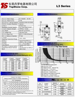 TopStone L3 Series Circuit Breaker Specifications Specifications and dimensions of the TopStone L3 Series circuit breaker