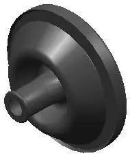 Waterproof Connector Visualization of a waterproof cone-shaped connector.