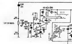 Schemat elektryczny z układem UL1492N w radiu Unitra.